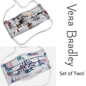 Set of 2 | Vera Bradley Youth Pleated Face Mask